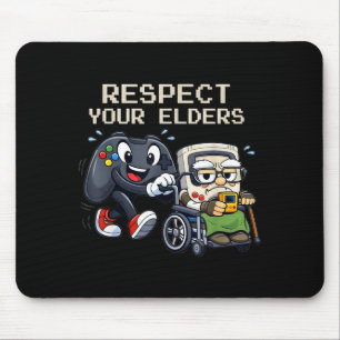 Respecteer Je Ouderen Gaming Controle Retro Grappi Muismat