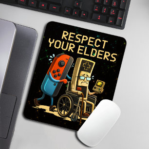 Respecteer Je Ouderen Gaming Controle Retro Grappi Muismat
