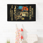 Respecteer Je Ouderen Gaming Controle Retro Grappi Spandoek (Insitu)