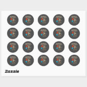 Respecteer je Ouderen Retro Gamecontroller Grappig Ronde Sticker (Vel)