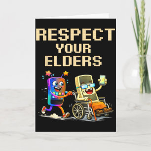 Respecteer je ouderen Retro gamen Funny Gamer Cont Kaart