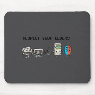 Respecteer je Ouderen Retro Gamen Grappige Gamer C Muismat