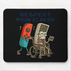 Respecteer je ouderen Retro-gaming-controle Gamer  Muismat