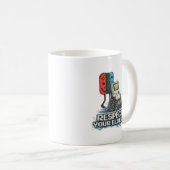 Respecteer je Ouderen Retro Gaming Design Koffiemok (Voorkant rechts)