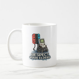 Respecteer je Ouderen Retro Gaming Design Koffiemok