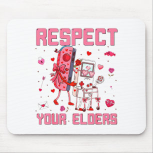Respecteer je Ouderen Videogame Gamecontroller Muismat