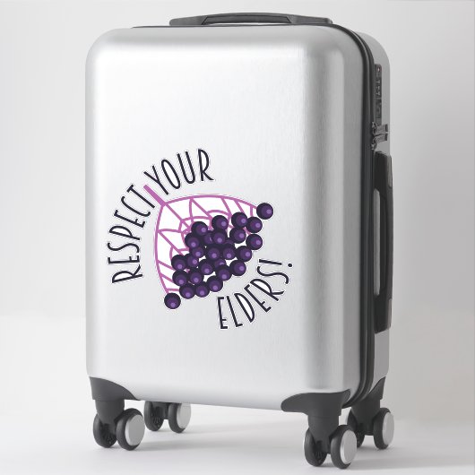 Respecteer je ouderlingen Grappige Elderberry Food Sticker (Koffer)