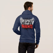 Respecteer je ouders — Heren Hoodie / Respecteer (Achterkant volledig)