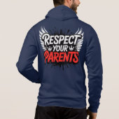 Respecteer je ouders — Heren Hoodie / Respecteer (Achterkant)