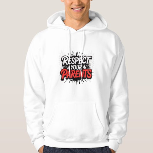 Respecteer Je Ouders — Heren Hoodie / Respecteer (Voorkant)