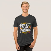 Respecteer je ouders — Inspirerende mannenkleding Tri-Blend Shirt (Voorkant volledig)