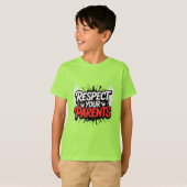 Respecteer je ouders — T-shirt voor kinderen / Lee (Voorkant volledig)