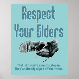 Respecteer je poster van ouderen