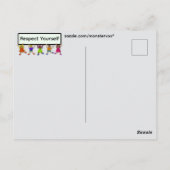 Respecteer Jezelf Postkaart (Achterkant)