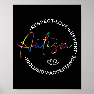 Respecteer Liefde Steun Autisme Bewustzijn Maand V Poster