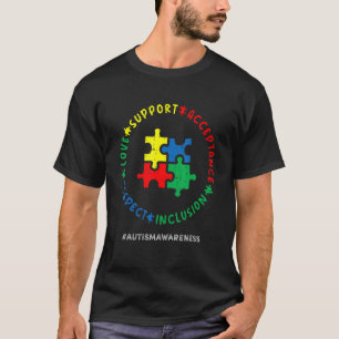 Respecteer Liefde Steun Autisme Bewustzijn Maand V T-shirt