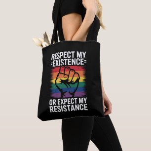 Respecteer Mijn Bestaan Of Verwacht Mijn Verzet LG Tote Bag