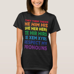Respecteer mijn woordenboek LGBTQ Transgender Righ T-shirt