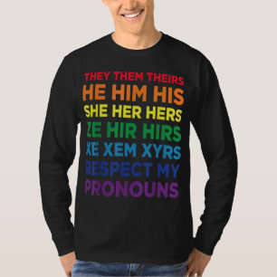 Respecteer mijn woordenboek LGBTQ Transgender Righ T-shirt