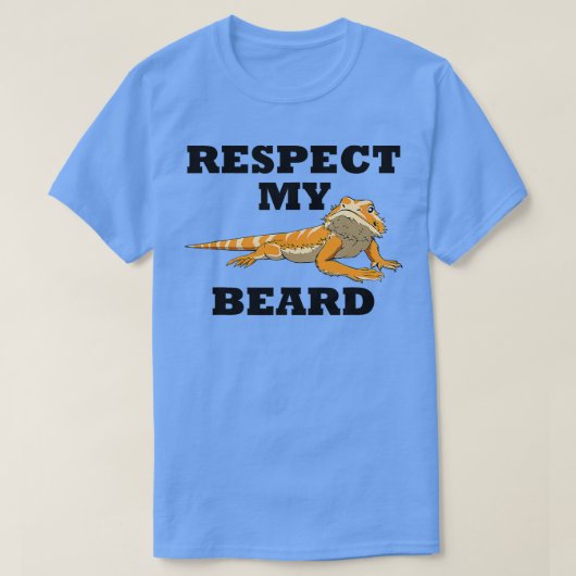 Respecteer mijn zijdraak Ironic Bearded Dragon T-shirt (Design voorkant)