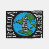 Respecteer moeder aarde Planet Day Green Environme Fleece Deken (Voorkant (Horizontaal))