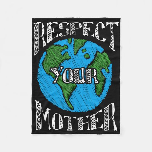 Respecteer moeder aarde Planet Day Green Environme Fleece Deken (Voorkant)