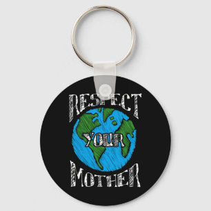 Respecteer moeder aarde Planet Day Green Environme Sleutelhanger