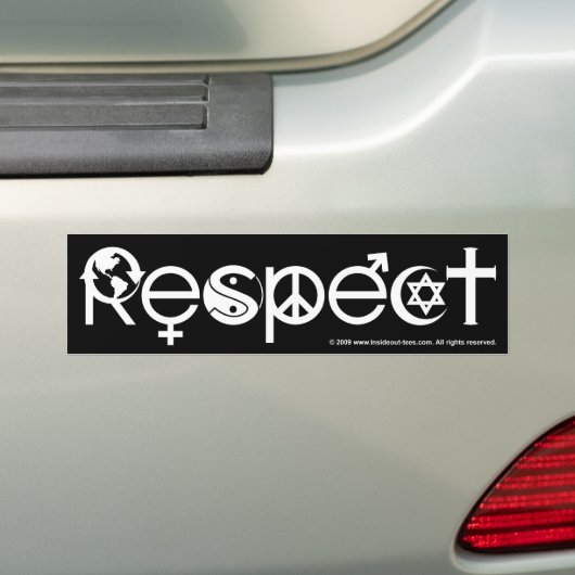 Respecteer Moeder Aarde - Recycle Red de Planeet Bumpersticker (Op auto)