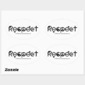 Respecteer Moeder Aarde - Recycle Red de Planeet Ovale Sticker (Vel)