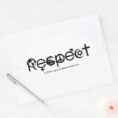 Respecteer Moeder Aarde - Recycle Red de Planeet Ovale Sticker (Envelop)