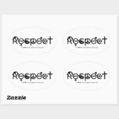 Respecteer Moeder Aarde - Recycle Red de Planeet Ovale Sticker (Vel)