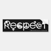 Respecteer moeder aarde - Recyclen de planeet te r Bumpersticker (Voorkant)