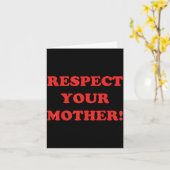 Respecteer Moeder Minimalisme Retro Grappige Moede Kaart (Gele Bloem)