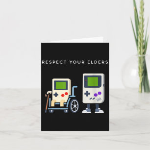 Respecteer ouderen retro gamen grappige gamer cont kaart