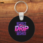 Respecteer The Drip Bysebyll Druppelende Ijs Drip Sleutelhanger (Voorkant)