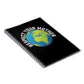 Respecteer uw Moeder Aarde Dag Planeet Notitieboek (Rechterzijde)