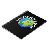 Respecteer uw Moeder Aarde Dag Planeet Notitieboek (Linkerzijde)