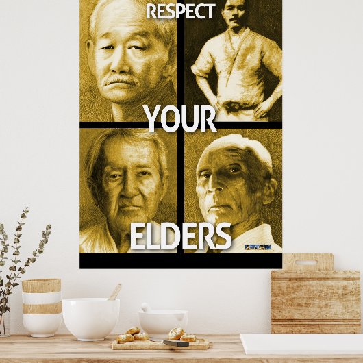 Respecteer uw ouderen (groot poster) poster (Keuken)