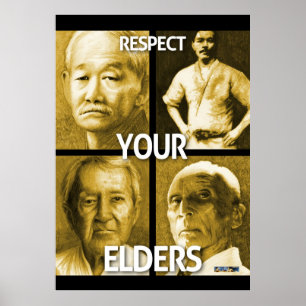 Respecteer uw ouderen (groot poster) poster