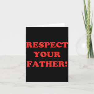 Respecteer Vader Minimalisme Retro Grappige Vaderd Kaart