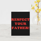 Respecteer Vader Minimalisme Retro Grappige Vaderd Kaart (Gele Bloem)