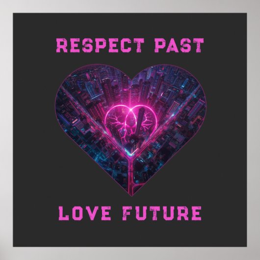 Respecteer Verleden, Liefde Toekomst Design Poster (Voorkant)