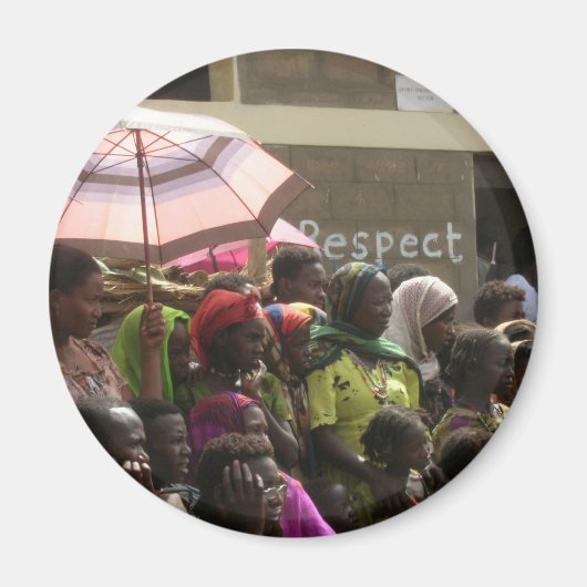 Respecteer vrouwen Ethiopië magneet (Voorkant)