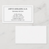 Respecteerbaar, conservatief en gewoon Visitekaart Visitekaartje (Voorkant / Achterkant)