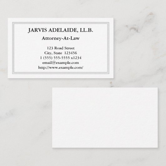 Respecteerbaar, conservatief en gewoon Visitekaart Visitekaartje (Voorkant / Achterkant)