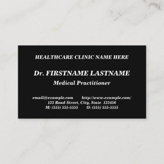 Respecteerbaar, eenvoudig en zakelijk Visitekaartj Visitekaartje (Voorkant)