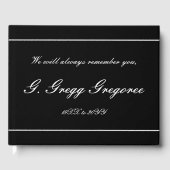 Respecteerbaar en elegant begrafenisgastboek gastenboek (Voorkant)