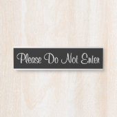 Respecteerbaar en elegant "Gelieve niet in te voer Deurbordje (Voorkant)