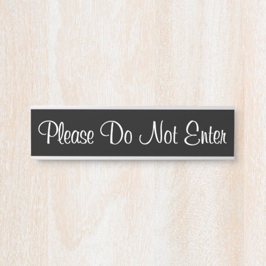 Respecteerbaar en elegant "Gelieve niet in te voer Deurbordje (Voorkant)