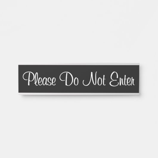 Respecteerbaar en elegant "Gelieve niet in te voer Deurbordje (Voorkant)